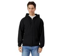 Gildan Full-Zip Hoodie Softstyle Midweight Fleece Cotton Blend Men's S Black