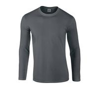Gildan Men's Softstyle Long-Sleeved T-Shirt in Charcoal | Size: Medium Gildan Charcoal M