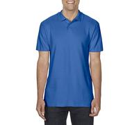 Gildan Men's Softstyle Short Sleeve Double Pique Polo Shirt in Royal | Size: Medium Gildan Royal M