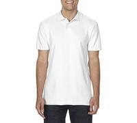 Gildan Men's Softstyle Short Sleeve Double Pique Polo Shirt in White | Size: 3XL Gildan White 3XL