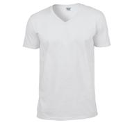 Gildan Men's Softstyle V Neck T-Shirt in White | Size: 3XL Gildan White 3XL