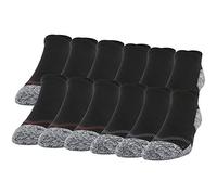 Gildan Men's Strategic Cushion No Show Socks with Tab Back, Black/Grey/Merlot (Pack of 12), X-Small