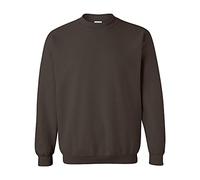 GILDAN Men's 50/50 Adult Crewneck Sweatshirt, Brown (Dark Chocolate), M UK