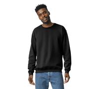 GILDAN Men's Fleece Crewneck Sweatshirt, Style G18000, Black, XXL