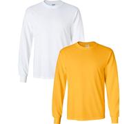 Gildan Men's Ultra Cotton Long Sleeve T-Shirt, Style G2400, Multipack, Gold (2-pack), XXL