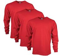GILDAN Men's, Ultra Cotton Long Sleeve T-Shirt, Style G2400, Red, M