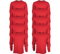 GILDAN Men's, Ultra Cotton Long Sleeve T-Shirt, Style G2400, Red, M