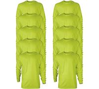GILDAN Men's, Ultra Cotton Long Sleeve T-Shirt, Style G2400, Safety Green, M