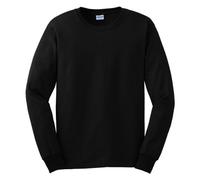 Gildan Men's Ultra Cotton Long Sleeve T-shirt, Style G2400 Shirt, Black, XXL