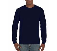 Gildan Men's Ultra Cotton Long Sleeve T-shirt, Style G2400 Shirt, Navy, XXL