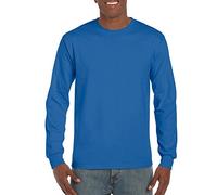 Gildan Men's Ultra Cotton Long Sleeve T-shirt, Style G2400 Shirt, Royal, M