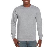 Gildan Men's Ultra Cotton Long Sleeve T-shirt, Style G2400 Shirt, Sport Grey, XL