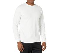 Gildan Men's Ultra Cotton Long Sleeve T-shirt, Style G2400 Shirt, White, M