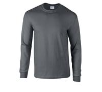 Gildan Men's Ultra Cotton Long-Sleeved T-Shirt in Charcoal | Size: 5XL Gildan Charcoal 5XL
