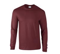 Gildan Men's Ultra Cotton Long-Sleeved T-Shirt in Maroon | Size: 2XL Gildan Maroon 2XL