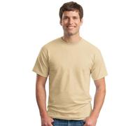 (S, Tan) Gildan Mens Ultra Cotton Short Sleeve T-Shirt