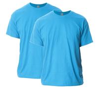 Gildan Unisex's Ultra Cotton T-Shirt, Style G2000, Multipack, Sapphire (2-Pack), L (Pack of 2)