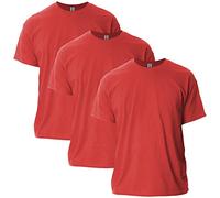 Gildan Unisex's Ultra Cotton T-Shirt, Style G2000, Multipack, Red (3-Pack), L (Pack of 3)