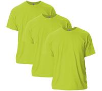 Gildan Men's Ultra Cotton T-Shirt, Style G2000, Multipack, Safety Green (3-Pack), L (Pack of 3)