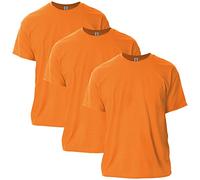 Gildan Men's Ultra Cotton T-Shirt, Style G2000, Multipack, Safety Orange (3-Pack), L (Pack of 3)