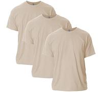 Gildan Men's Ultra Cotton T-Shirt, Style G2000, Multipack, Sand (3-Pack), L (Pack of 3)