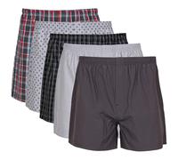 Gildan Men's Underwear Boxers, Multipack Shorts, Grey/Red Assorted (5-Pack), S (Pack of 5)