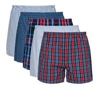 Gildan Men's Underwear Boxers, Multipack Shorts, Navy/Red Assorted (5-Pack), L (Pack of 5)