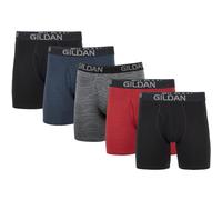 Gildan Men's Underwear Cotton Stretch Boxer Briefs Multipack Blk/Heather Navy/Stripe/Heather Red 5-Pack Small