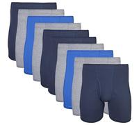 Gildan Men's Underwear Covered Waistband Boxer Briefs, Multipack, Mixed Royal (10-Pack), XL (Pack of 10)