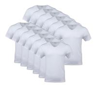 Gildan Men's V-Neck T-Shirts, Multipack, Style G1103, White (12-Pack), L