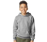 Gildan Midweight Fleece Hoodie in Grey | Size: 9 Years Gildan Grey 9 Years
