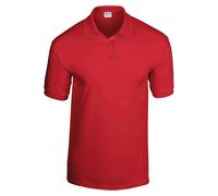 Gildan Plain Jersey Polo Shirt in Red | Size: 7-8 Years Gildan Red 7-8 Years