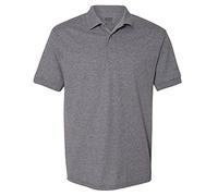 (M, Graphite Heather) Gildan Adult DryBlend Jersey Short Sleeve Polo Shirt