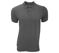 Gildan Premium Cotton Sport Polo Shirt, Charcoal, Large, Contoured Collar & Cuffs
