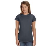 Gildan Soft Style Ladies Short Sleeve T-Shirt Dark Heather Size S Ringspun Cotton