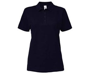 Gildan Softstyle Ladies Double Pique Polo Shirt Navy Medium, Semi-Fitted, Cotton