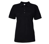 Gildan Softstyle Ladies Short Sleeve Double Pique Polo Shirt Black Small