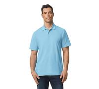 Gildan Softstyle men's short-sleeved double pique polo shirt., light blue, L
