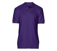 Gildan Softstyle men's short-sleeved double pique polo shirt., purple, M