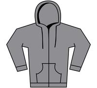 Gildan Full-Zip Hoodie Softstyle Midweight Fleece Cotton Blend Men's S Black