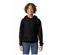 Gildan Softstyle Plain Midweight Hoodie in Black | Size: 12-13 Years Gildan Black 12-13 Years