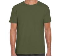 GILDAN SOFTSTYLE T-SHIRT MILITARY GREEN NEW SIZE M FREE UK POSTAGE