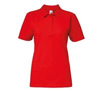Gildan Softstyle Womens/Ladies Short Sleeve Double Pique Polo Shirt (L) (Red)