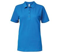 Gildan Softstyle Womens/Ladies Short Sleeve Double Pique Polo Shirt (L) (Sapphire)