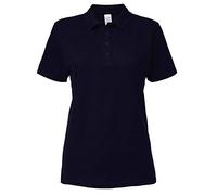Gildan Softstyle Women's Short Sleeve Pique Polo Shirt, Navy, Size S