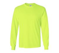 GILDAN Ultra Cotton® 6 oz. Long-Sleeve T-Shirt (G240)- Safety Green,L