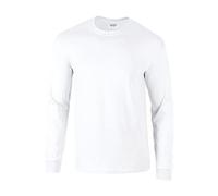 Gildan Ultra Cotton Adult Long Sleeve T-Shirt, White, M