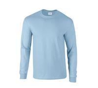 Gildan Ultra Cotton Adult Long Sleeve T-Shirt, Light Blue, S