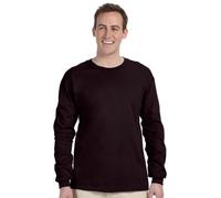 Gildan Men's Double Needle Bottom Hem Rib Knit T-Shirt, Dark Chocolate, X-Large