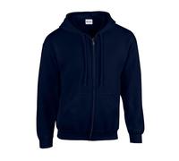 Gildan Heavy Blend 18600 Full-Zip Hooded Sweatshirt - Soft Brushed Interior - Navy S (Unisex Adult)